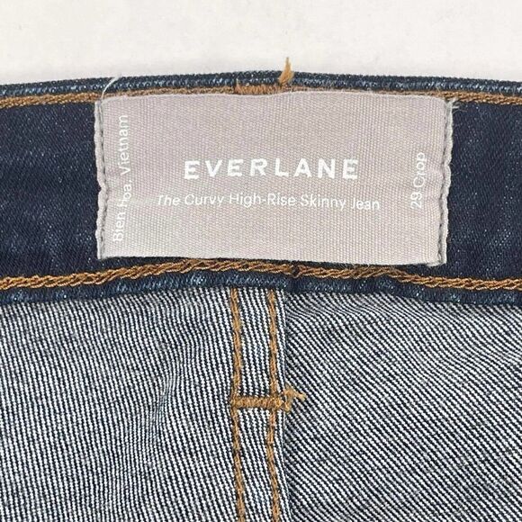 Everlane Women's The Curvy High Rise Skinny Jeans Blue Size 29 Crop Pants - Picture 11 of 13